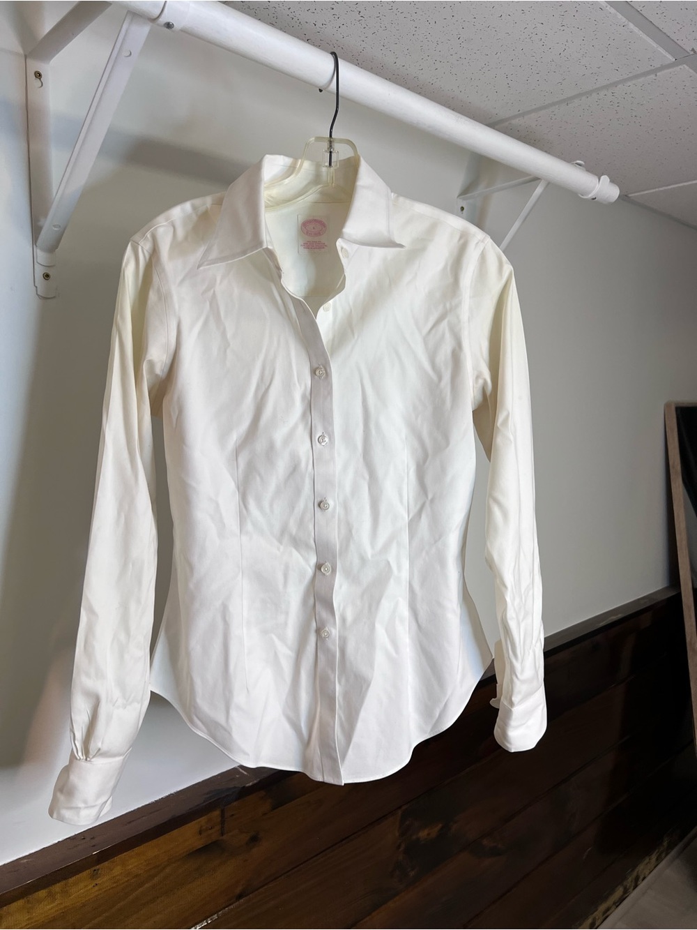 Brooks Brothers Tailored Fit White Button-Down Shirt- 6